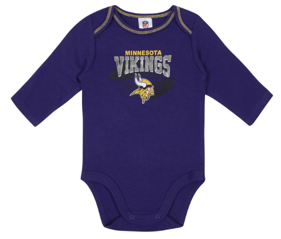 Baby Boys Minnesota Vikings Long Sleeve Bodysuit, 2-pack 