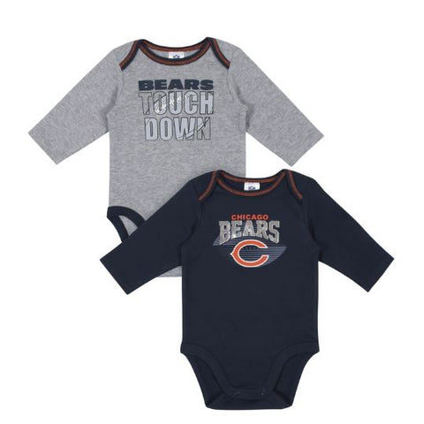 Baby Girls Chicago Bears Short Sleeve Bodysuit, 3-pack