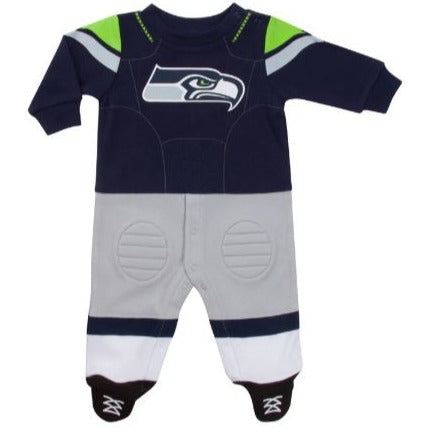 Baby Girls Seattle Seahawks 3-Piece Bodysuit, Pant, and Cap Set