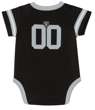 Oakland Raiders Baby Boys Dazzle Short Sleeve Bodysuit