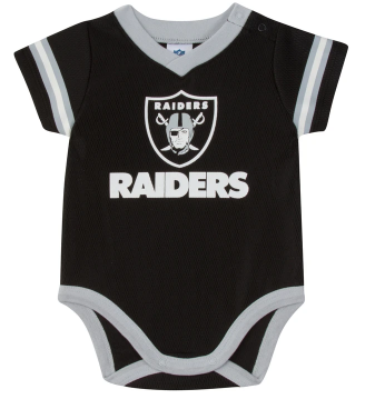 Baby Boys Oakland Raiders Short Sleeve Jersey Bodysuit