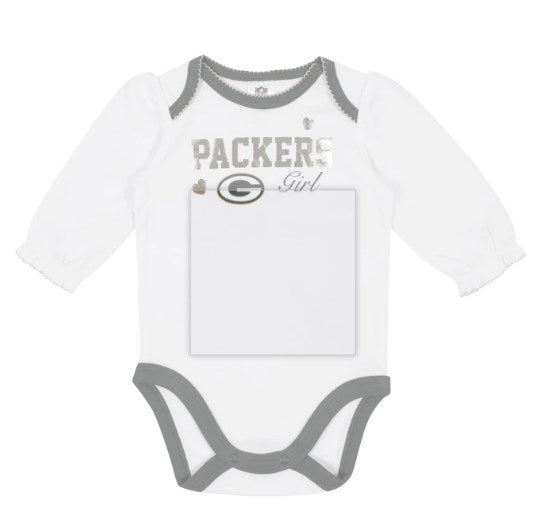Baby Girls Green Bay Packers Long Sleeve Bodysuit, 2-pack 