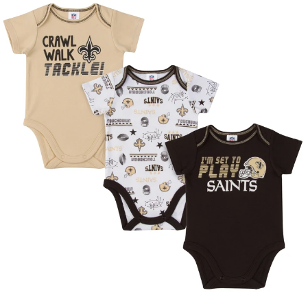 Official Saints Baby Jerseys, New Orleans Saints Infant Clothes