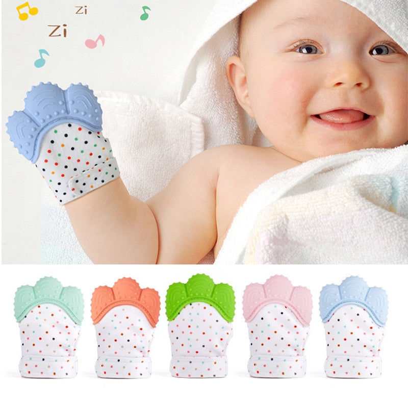 Baby Silicone Teething Mitten Gloves