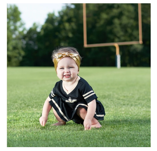Baby Girls New Orleans Saints Cheerleader Dress and Panty Set