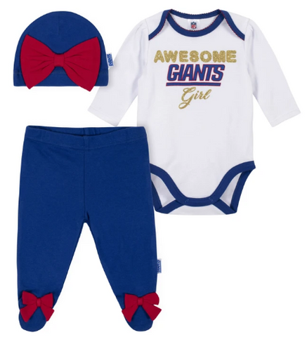 New York Giants Toddler Boys' Long Sleeve Logo Tee
