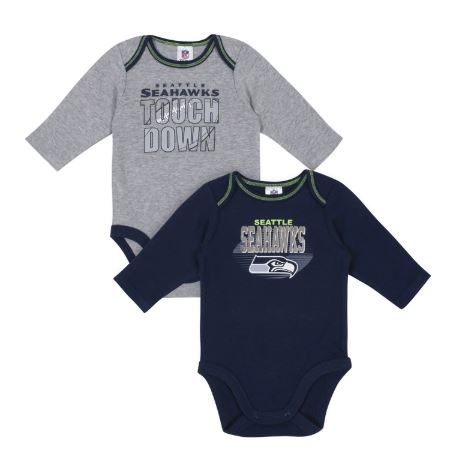 Seattle Seahawks Baby Girl Short Sleeve Bodysuit, 3-pack