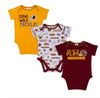 Baby Boys Washington Redskins Short Sleeve Bodysuit, 3-pack