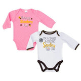 Pittsburgh Steelers Baby Girl Long Sleeve Bodysuit, 2-pack