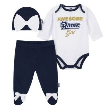 LA Rams Baby Boy Short Sleeve Bodysuit