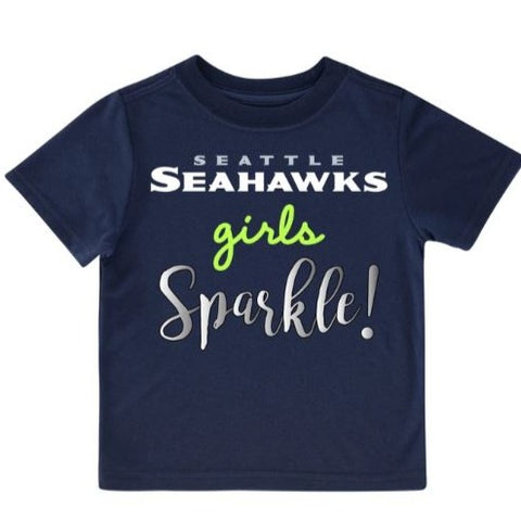 Seattle Seahawks Baby Girl Short Sleeve Bodysuit, 3-pack