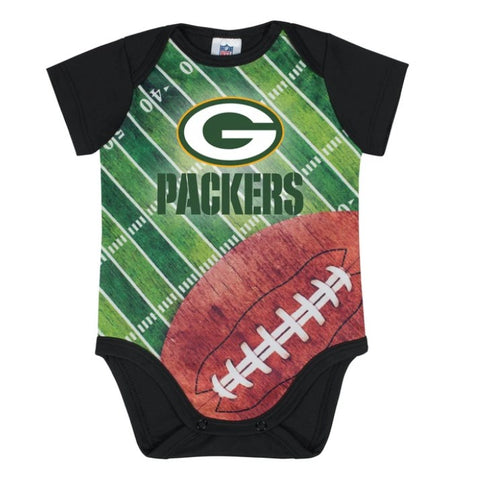 Baby Boys Green Bay Packers Short Sleeve Jersey Bodysuit