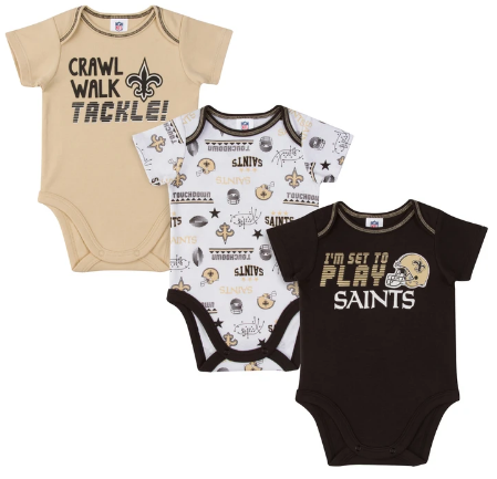 Baby Boys New Orleans Saints Long Sleeve Bodysuit, 2-pack¬†