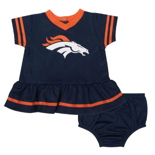 Denver Broncos Baby Girl Dress and Panty Set