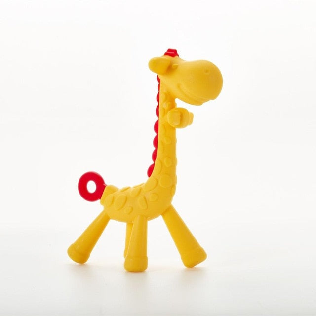 Giraffe silicone teether